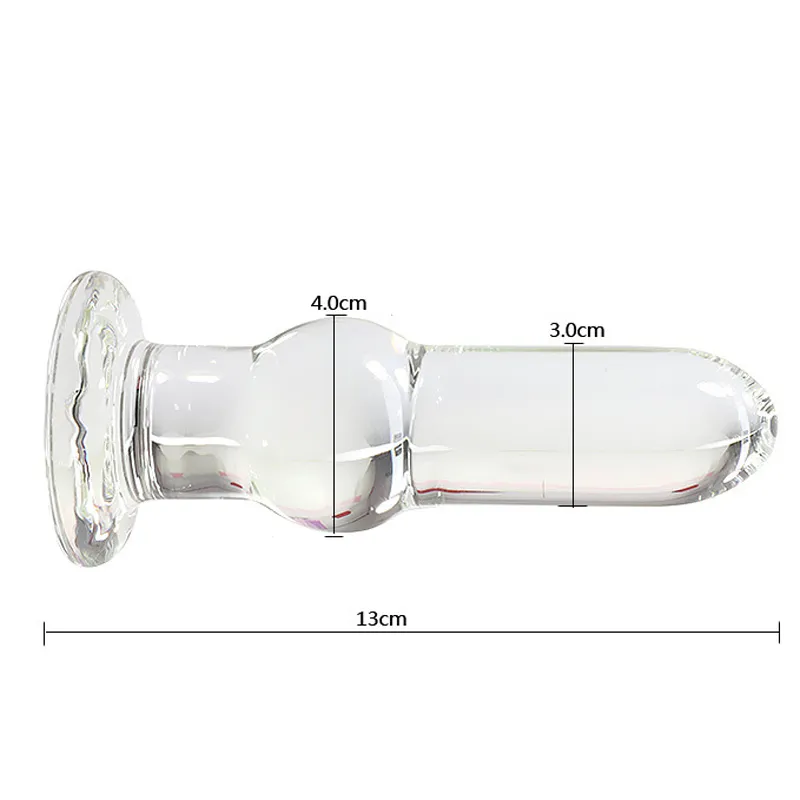 Transparent Glass Anal Plug 13*4cm Anal Dilator Dildo... From Gou05, $12.85  | DHgate.Com