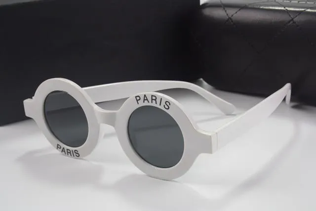 Whole Luxury Round Sunglasses Womens Designer Coating Paris Print