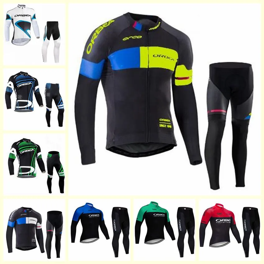 ORBEA team Cycling long Sleeves jersey pants sets High Quality Men Bike Mtb Clothing maillot Ciclismo U112808