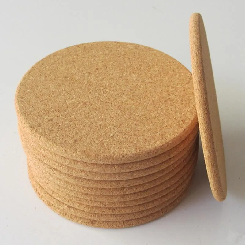 500pcs Classic Round Plain Cork Coasters Drink Wine Mats Cork Mats Drink Wine Mat ideas for wedding and party gift LX6525