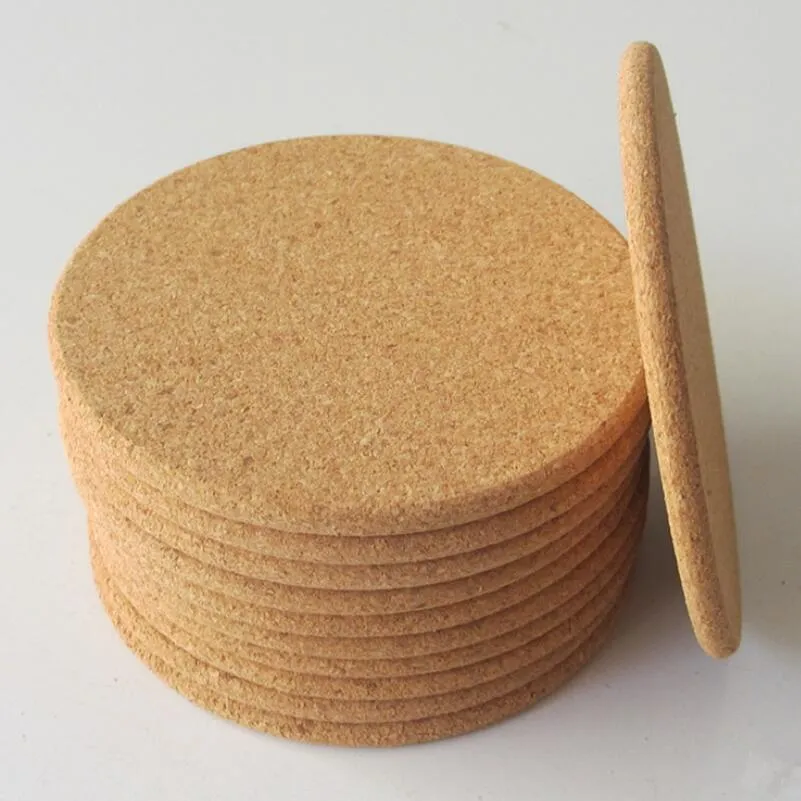 500PCS Classic Round Cork Coasters Pij maty wina maty korkowe Pij pomysły na maty wina na prezent ślubny i imprezowy LX6525