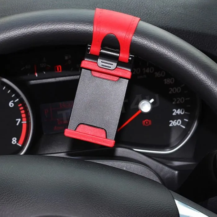 Universal Car Steering Wheel Cradle Cellphone Holder Clip Car Bike Mount Stand Flexible Phone Holder for iphon6 plus