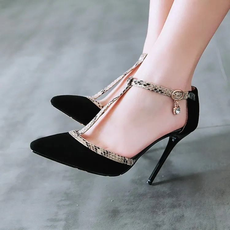 size 32 to 42 to 46 chic red high heels T strap designer pumps fashion luxury designer women shoes