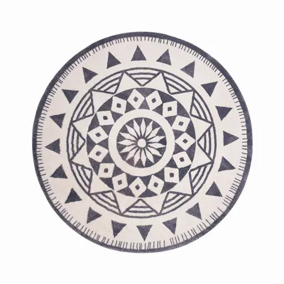 Tapis rond géométrique Mousse nordique Simple motif géométrique chambre chevet étude canapé tapis Table basse couverture tapis de sol décoration