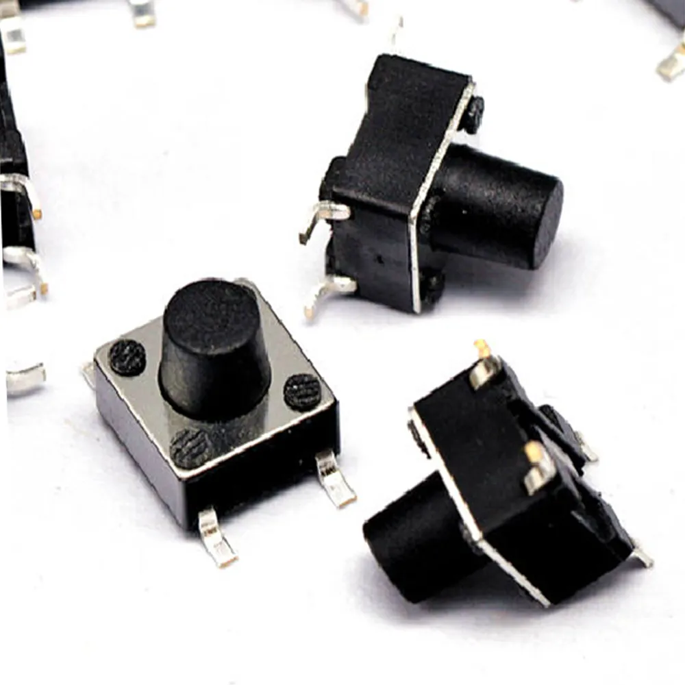 100 PCS 6*6*17.0~25.0 mm tact switch 4 pin Patch micro button switch Tactile Push Button Induction switch 6x6 series