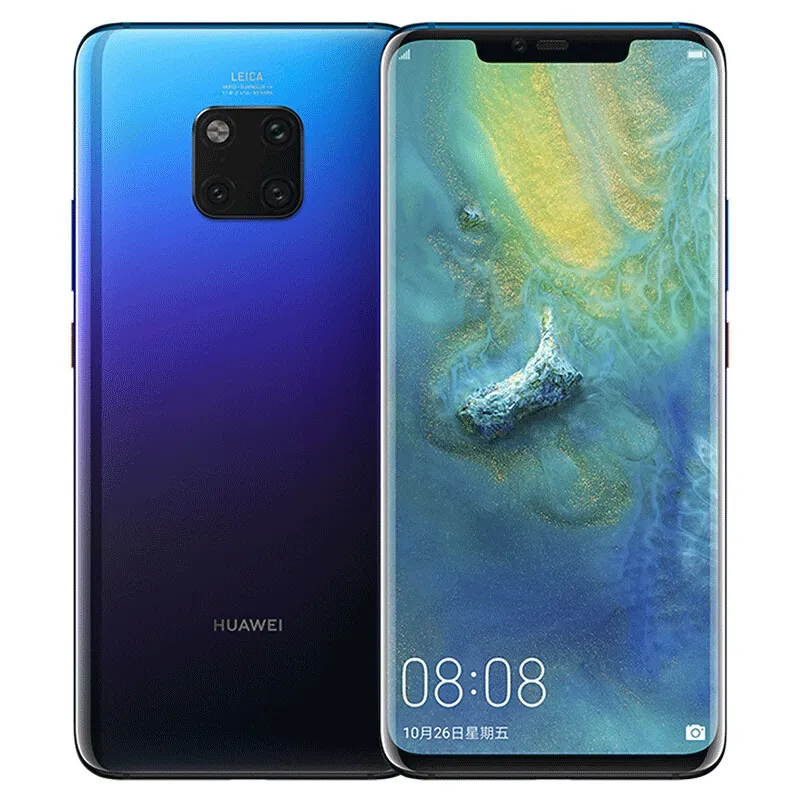 Téléphone portable d'origine Huawei Mate 20 Pro 4G LTE 6 Go de RAM 128 Go de ROM Kirin 980 Octa Core Android 6,39 "OELD Plein écran 40,0 MP NFC 4200 mAh 3D Face ID Smart Mobile Phone