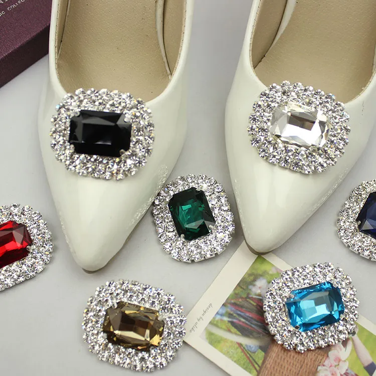 Crystal Shoes Accessories Clip Shoe Decoration for Party Bridal Wedding Flower Charms Women Shoes Clip Ornament