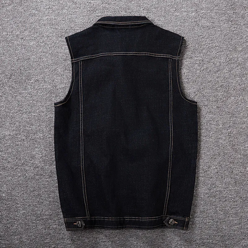 Big Size Clothing Elastic Denim Vest 2019 New Mens Sleeveless Jeans Jackets Male Vintage Casual Vest Man Waistcoat 8XL 4 019 DHgate