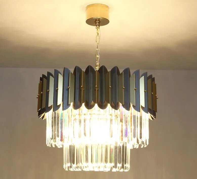 New crystal chandelier modern color luxury living room lamp creative blade chandelier hotel art chandelier MYY