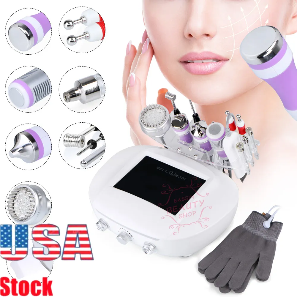 Vente chaude 9 en 1 Machine faciale à effet fort 3MHZ Épurateur à ultrasons Dermabrasion Soins de la peau Beauté Spa Machine