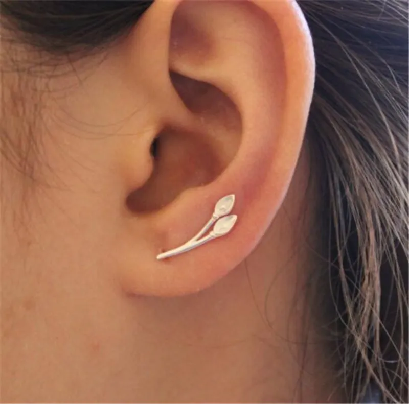Yiustar Wave Ear Cuff Wave Cartilagine Orecchini Donna Acciaio Inossidabile Twisted Ear Cuff Boho Gioielli Falso Conch Piercing Ear Studs