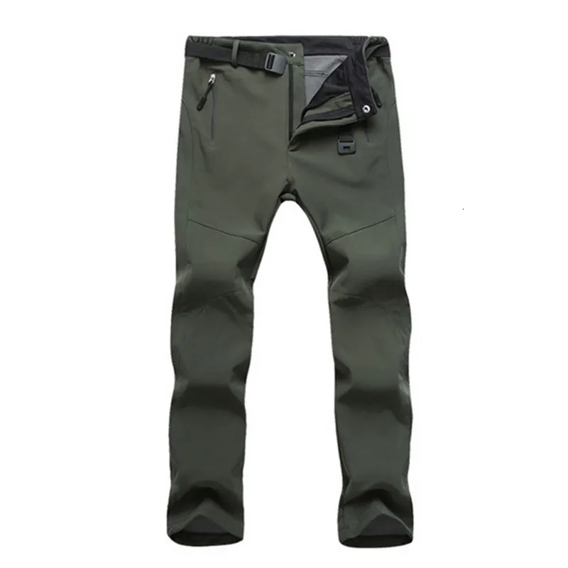 Pants Autumn Winter Hiking Mens Pants Softshell Fleece Outdoor