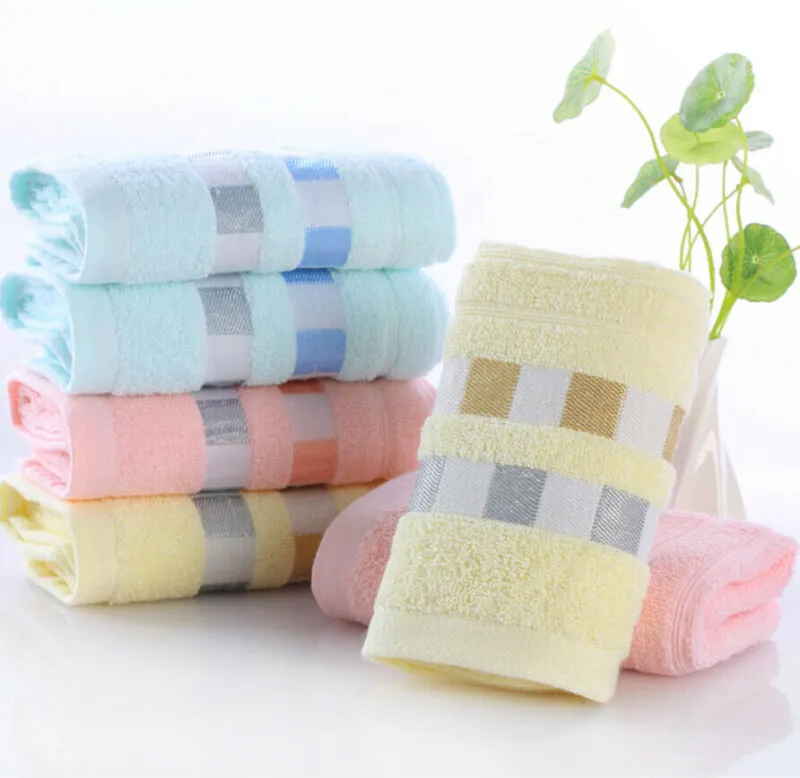 Nowa bawełniana kąpiel ręcznik prostokąt dla dzieci dzieci washcloth absorbent frotte face face dłoni plażowy ręcznik maszyna do prania