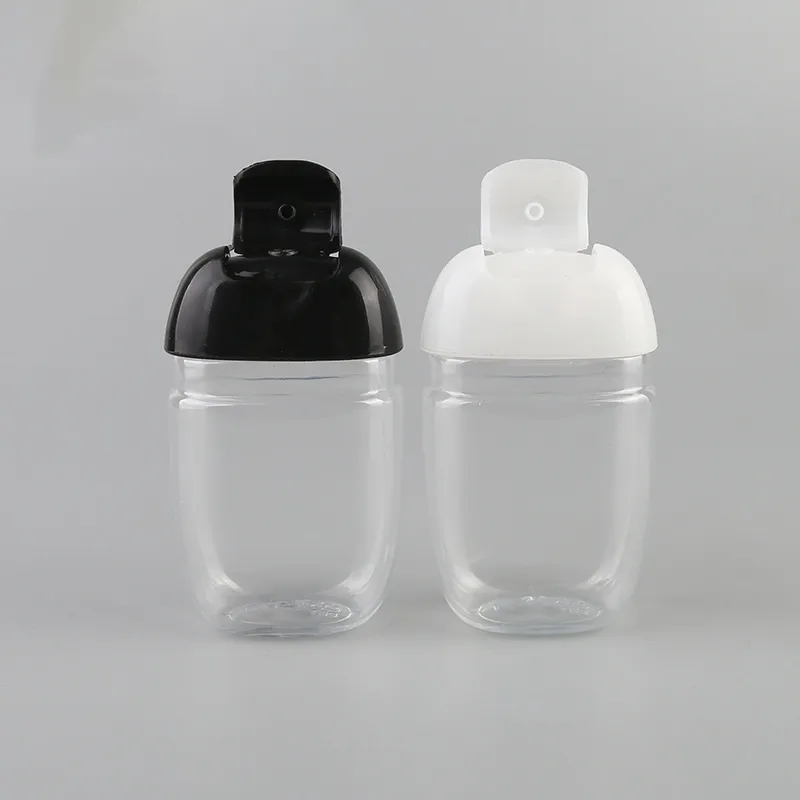30 مللي معقم لليدين فارغ زجاجات بلاستيكية نصف دائرية PET للأطفال يحملون زجاجة ماء مطهرة محمولة لطيفة