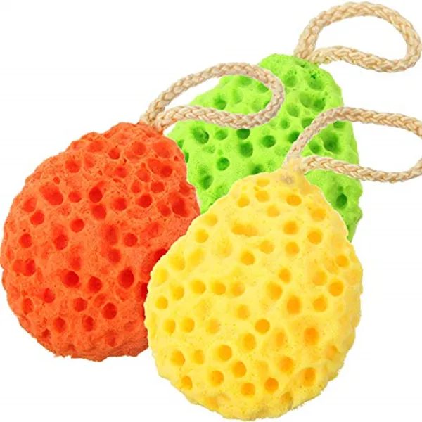 Bath Sponge, Loofahs Pouf Shower Sponge For Sensitive Skin Exfoliating