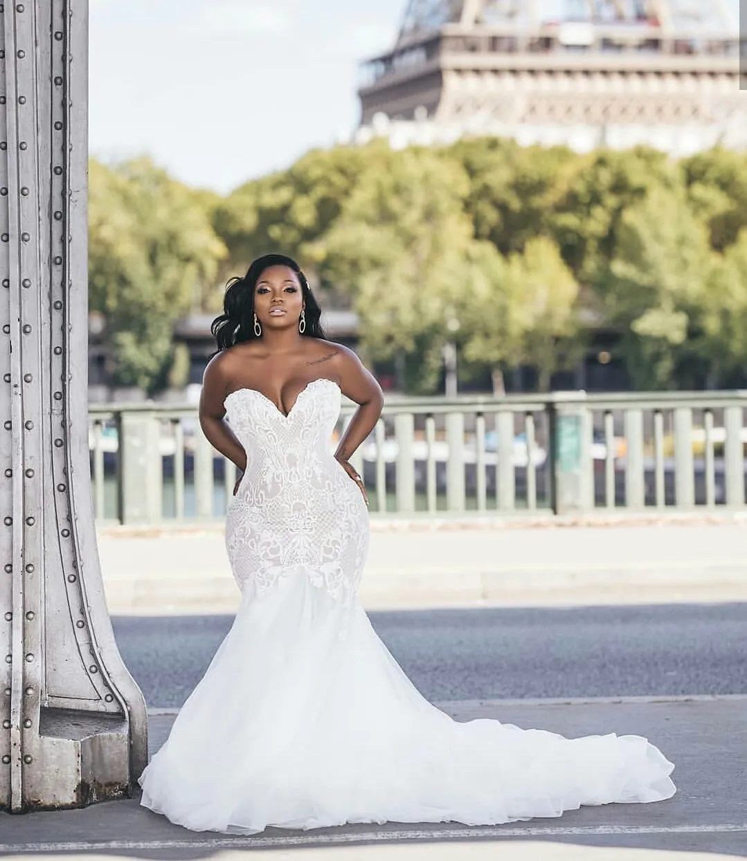 modern plus size wedding dress Plus Size A Line Wedding Dress, Luxury Full Lace... From Readygogo, $206.04