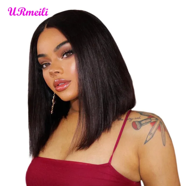 Human Hair Lace Front Bob Wigs Brazilian Straight Virgin Hair Ombre Short human hair Dhgate alibaba ombre wigs For Black Woman 10-16 Inch