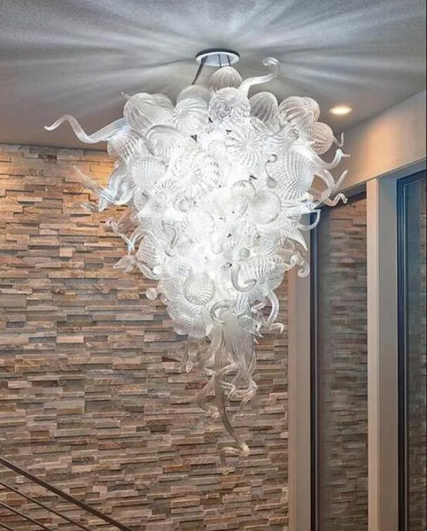 Jasne kryształowe lampy wiszące kulkowe żyrandol luksusowy najnowszy projekt Włochy Styl Murano Lampa wisiorek 110 V 120 V 220 V 240V-W