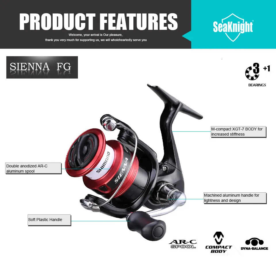 SHIMANO SIENNA FG 2000 2500HG C3000 Spinning Pflueger Spinning Reels AR C  Spool, 3D Gear For Saltwater Tackle 2019 Original From Chao07, $38.87