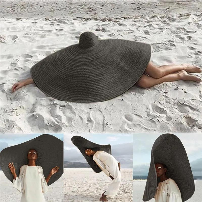 Foldable Oversized Straw Cap For Women Fashionable Oversized Floppy Beach  Hat With Collapsible Sunshade And Anti UV Cover For Beach And Outdoor  Activities From Redstar080, $44.88