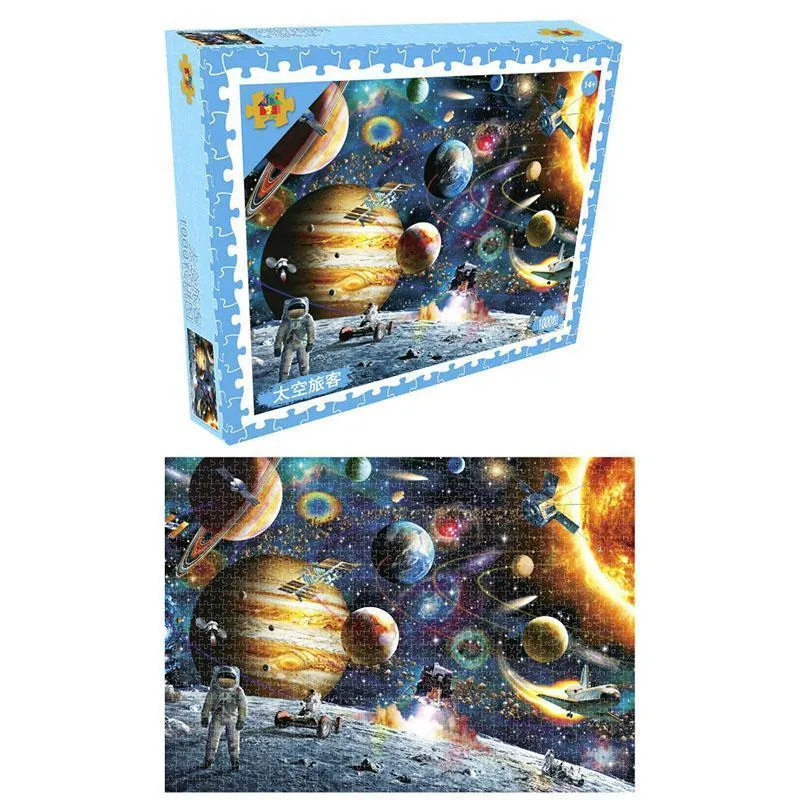 1000 Pieces Jigsaw Puzzles Educational Toys Scenery Space Stars Educational Puzzle Toy for Kids/Adults Christmas Halloween Gift