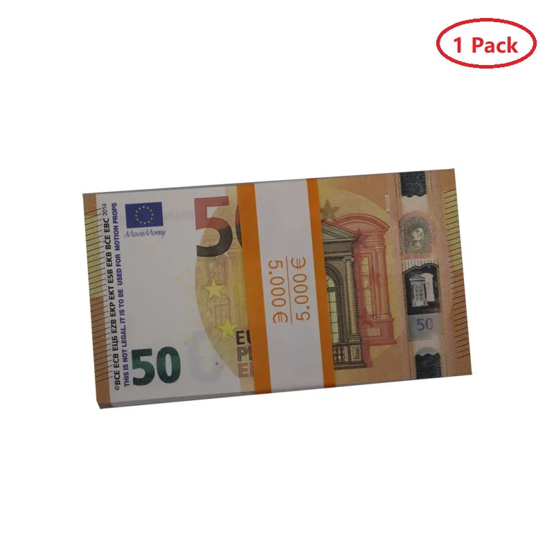 Prop Money Full Print 2 Sided One Stack US Dollar EU Bills for Movies April Fool Day KidsQK3TVL0F