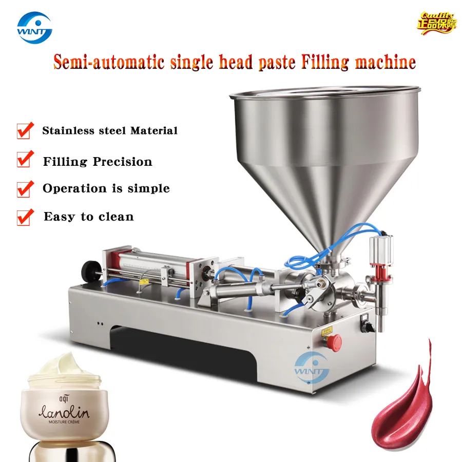 SUS304 single head pneumatic piston paste/liquid filling machine, shampoo,cosmetic,juice, G1WYD Semi-automatic liquid filler,soy sauce,honey