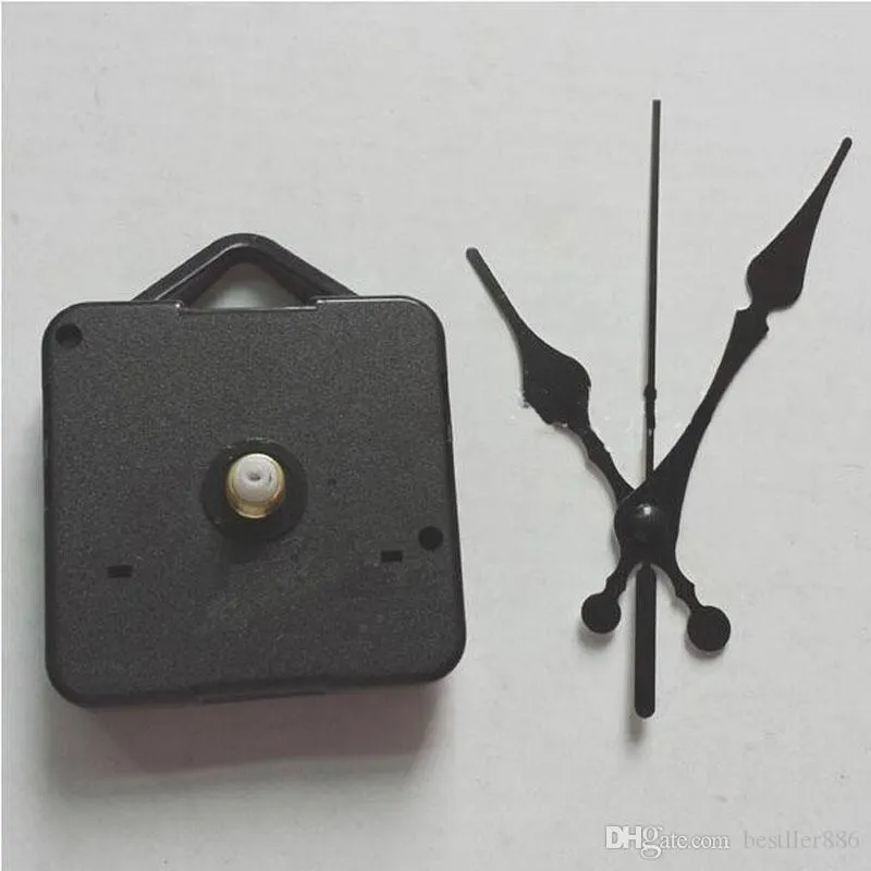 Início Clocks DIY relógio de quartzo Movimento Kit Black Clock Acessórios Spindle Repair Mecanismo com mão Define Comprimento do eixo 13 Melhor H1268