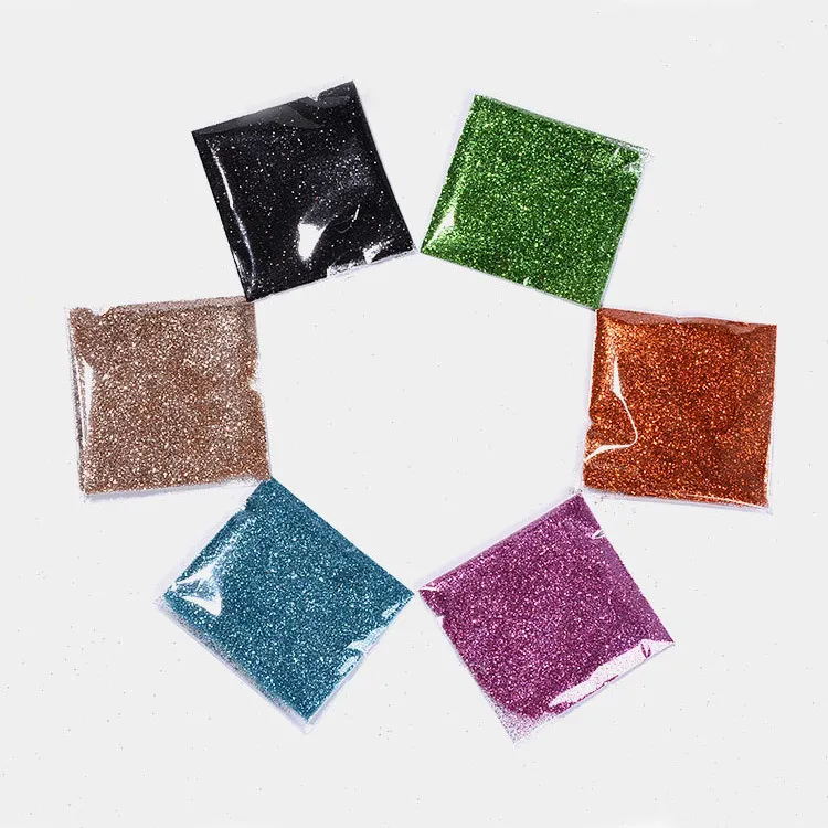 Polyester Glitter Podwer för DIY Crafter Metallic Färger Pet Hexagon Glitters Blingbling Sparkle Powder for Decoration Tumbler Shoes Makeup