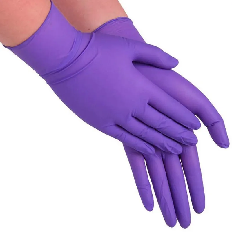 Purple latex gloves deals