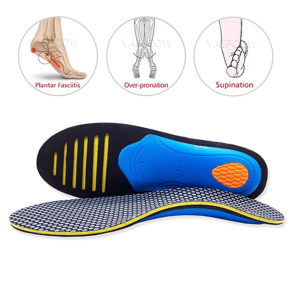 足の治療整形外科の靴唯一のインソール平らな足のアーチのサポートUnisex Eva orthotiveはスポーツ靴パッドを挿入するクッション無料船6pcs