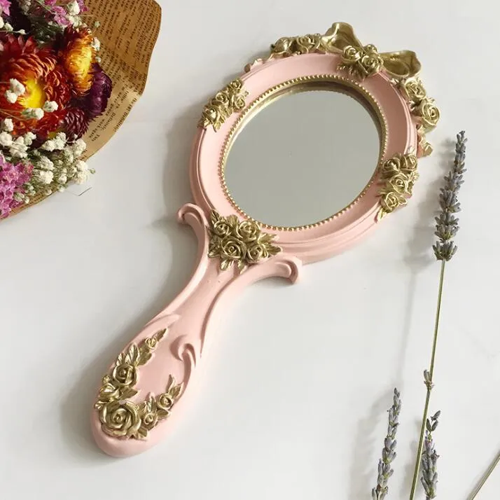 Buy Wholesale China Girl Heart Retro Bow Small Round Mirror