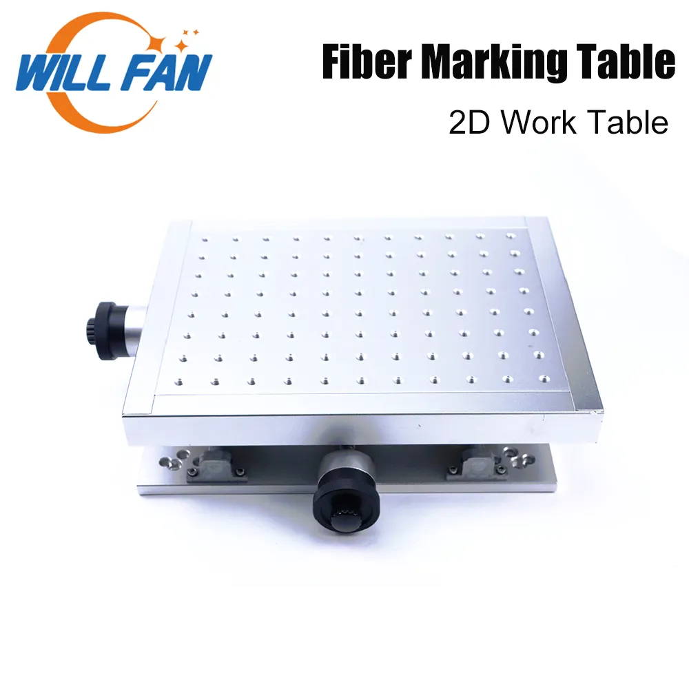 Will Fan 2d WorkTable 1064nm Fiber Laser Markering Gravure Machine 2 Axis Bewegingstabel Draagbare kastkast XY Tabel