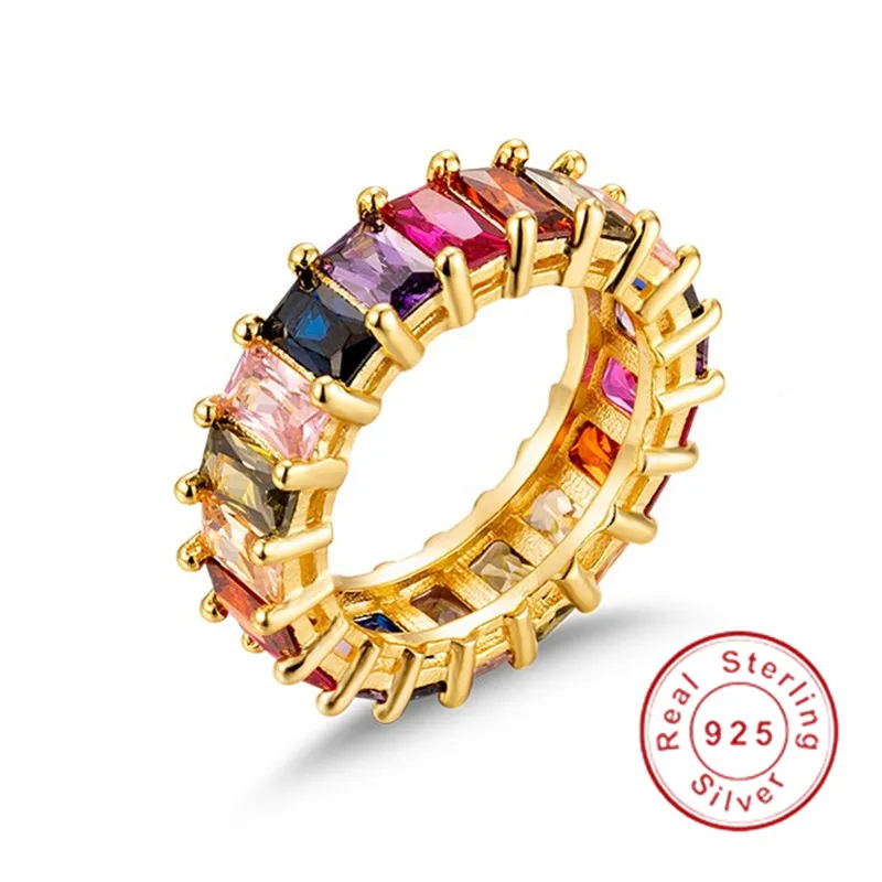 Sonsuz Radiant SAPPHIRE YAKUT PERİDOT Künzit TOPAZ PAVE AYARI Taş parmak 925 GÜMÜŞ NİŞAN DÜĞÜN BAND RING kesti