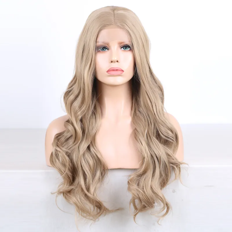 Blonde 360 Lace Front Wig With Baby Human Hair Wigs Brazilian Deep