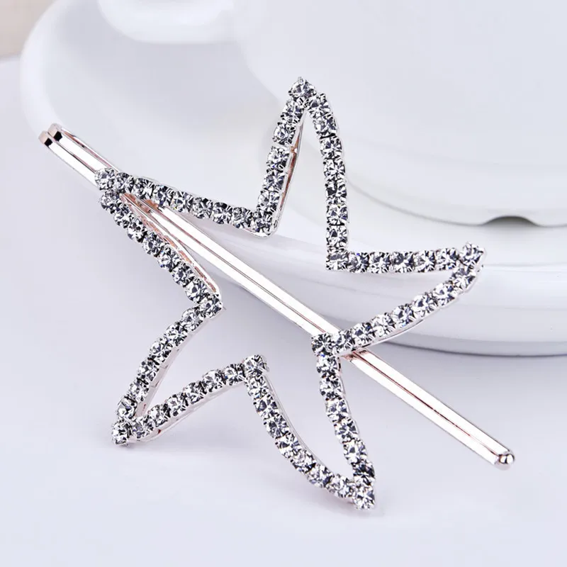 Strass étoile de mer mode épingles à cheveux en métal femmes filles pinces à cheveux épingle Barrette pince à cheveux accessoires pour femmes Hairgrip coiffure