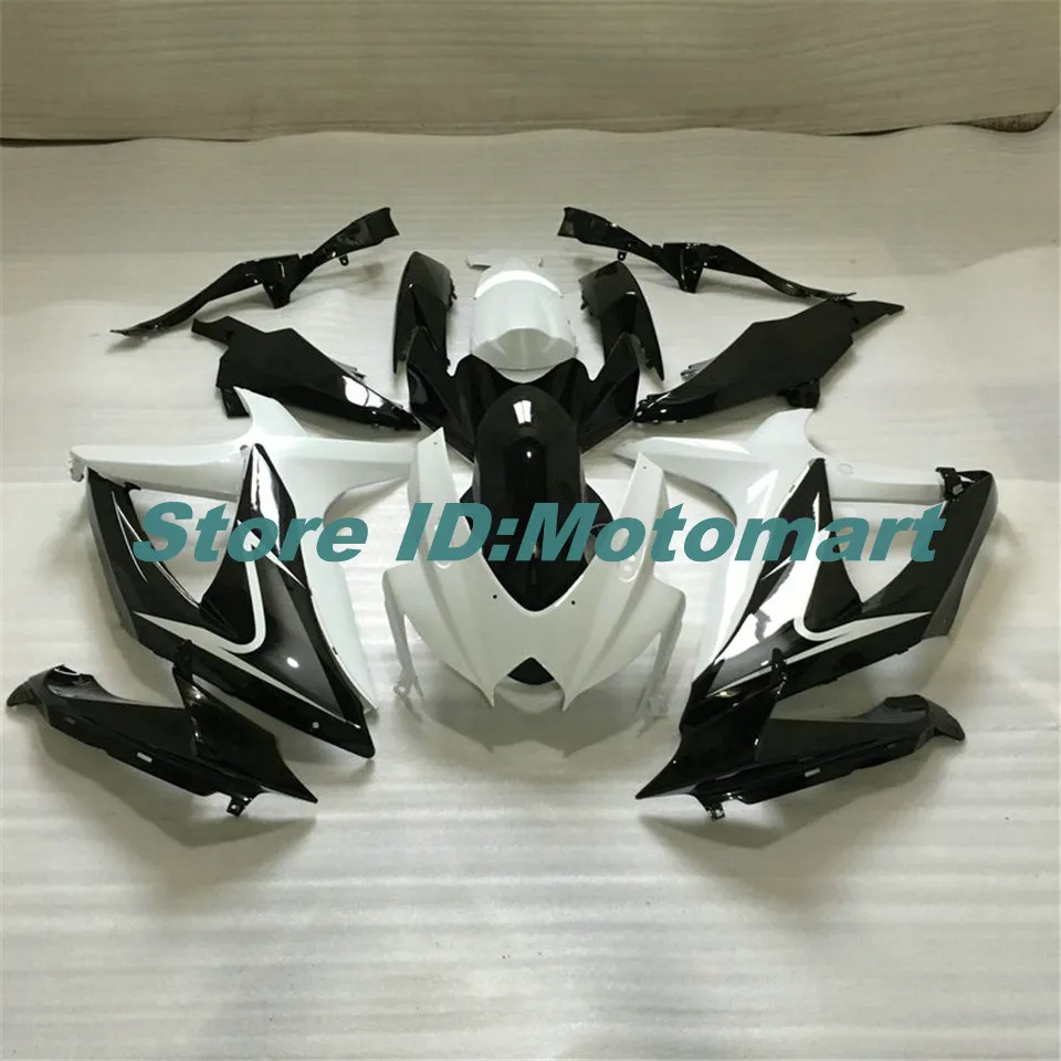 Spritzguss-Verkleidungsset für Suzuki GSXR600 750 K8 08 09 GSXR600 GSXR750 2008 2009 weiß schwarz Verkleidungsset SA98