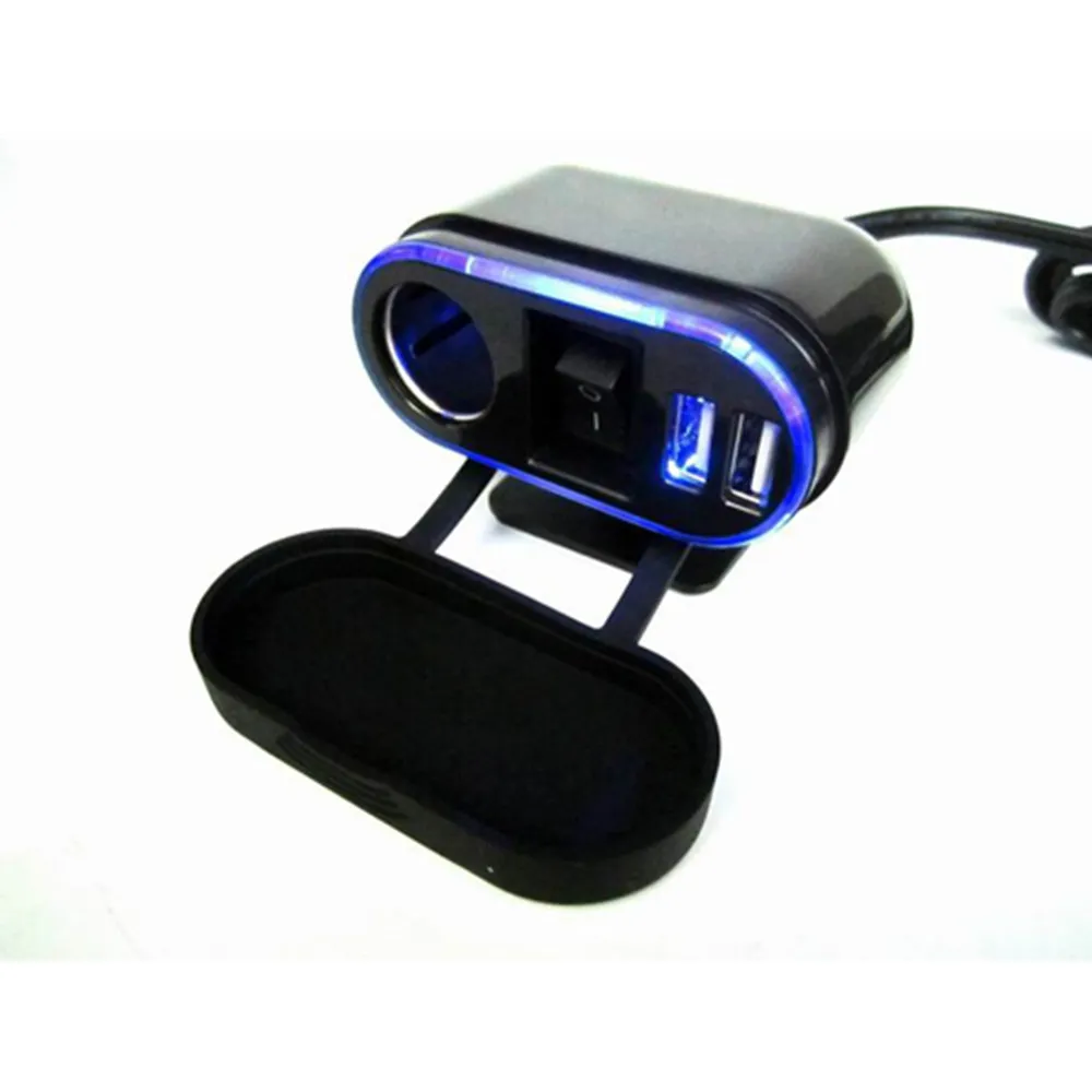 Motorrad-USB-Zigarettenanzünder-Adapter – Dual-USB-Buchse – 12 V