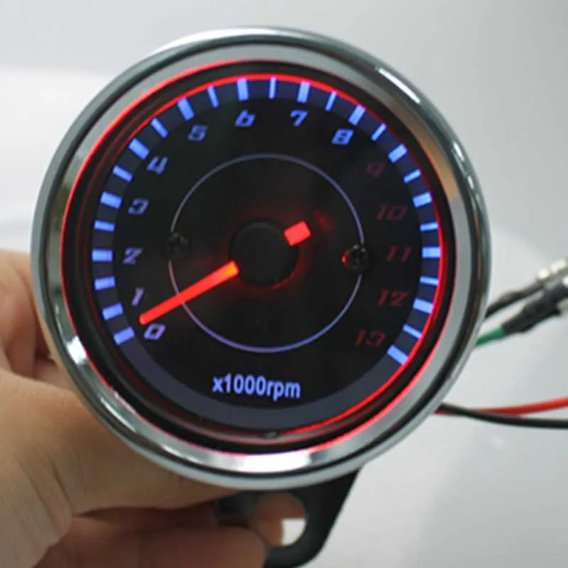 Motorcykelmodifierad varvmätare Motorcykel Electronic Tachometer Instrument313L