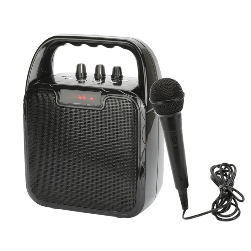 Haut-parleur Bluetooth portable avec ensemble de microphones, haut-parleur  Bluetooth rétro, machine de karaoké à domicile, déterminer les micros de  karaoké portables - AliExpress