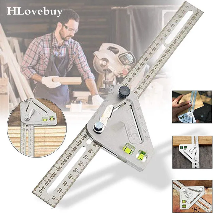 Multifunctional Angle Spirit Level Ruler Triangle Ruler With