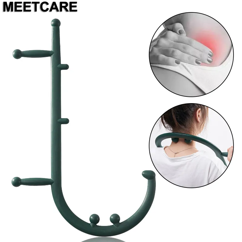 Self-Massage Ferramenta de pressão profunda Trigger Point massageador vara gancho Corpo musculares Ferramentas Relief Thera Cane Voltar Massager Therapiutic