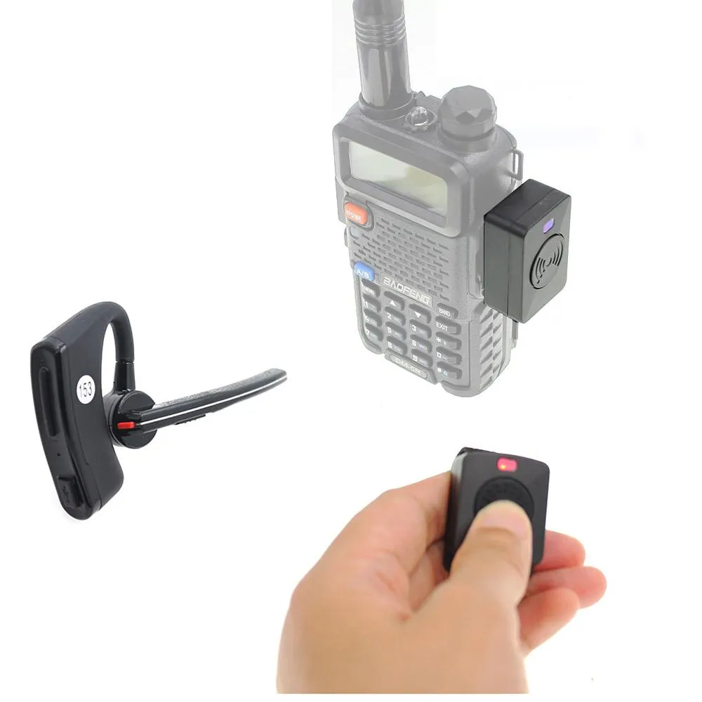 10PCS WALLIE Talkie يدوي Bluetooth PTT سماعة لاسلكية لاسلكية ل Baofeng UV-82 UV-5R راديو موتو الدراجة سماعات