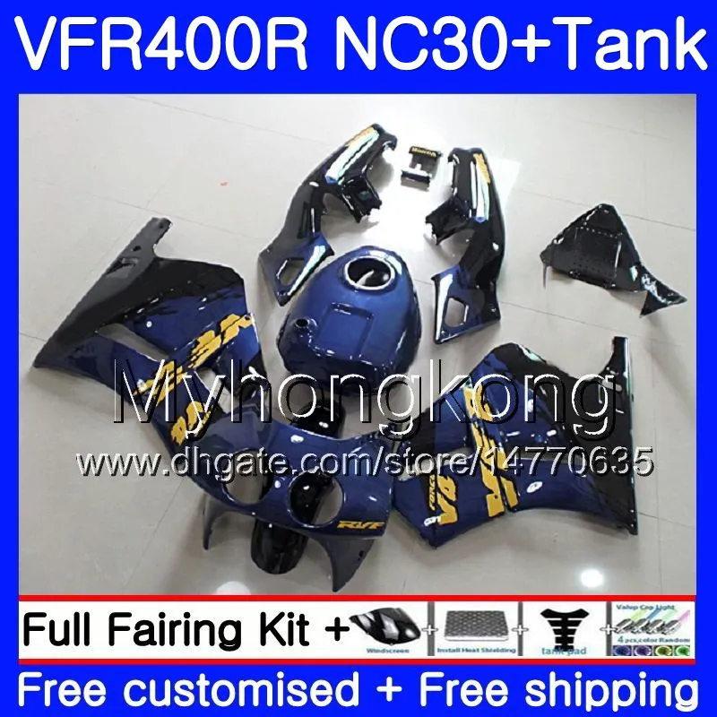 키트 혼다 용 RVF400R VFR400 NC30 V4 VFR400R 89 90 91 92 93 269HM.0 RVF VFR 400 R VFR 400R 1989 1990 1991 1992 1993 페어링 팩토리 blue blk