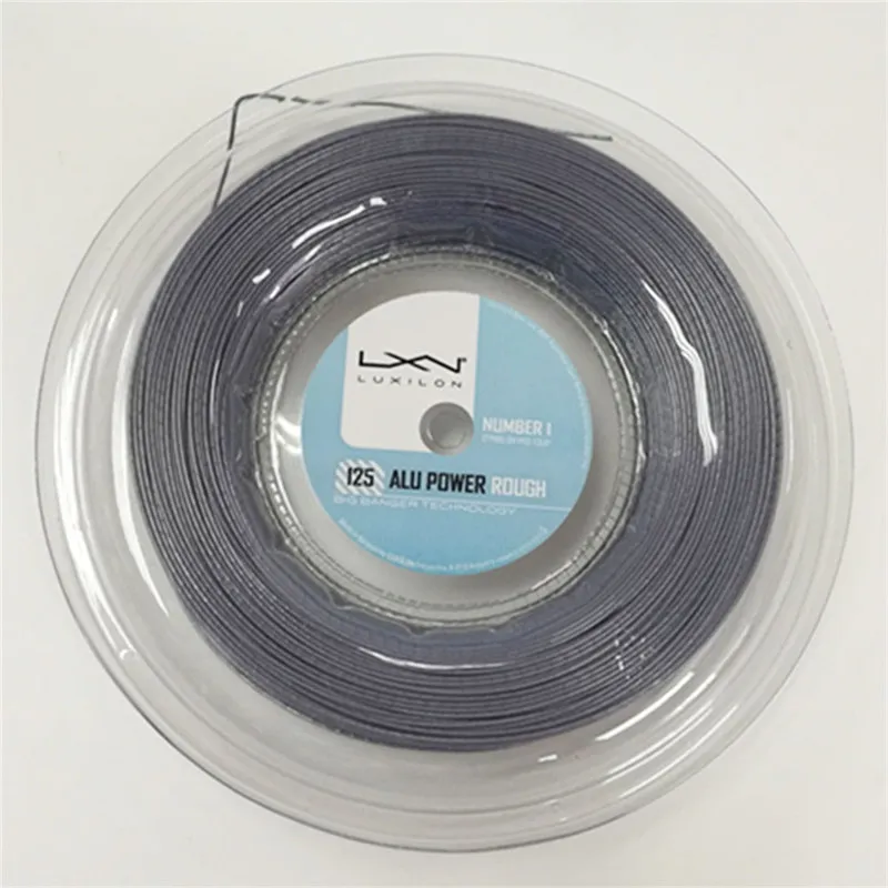 Corde de raquette de Tennis LUXILON Big Banger Alu Power rugueuse 200 m couleur grise même qualité que l'original