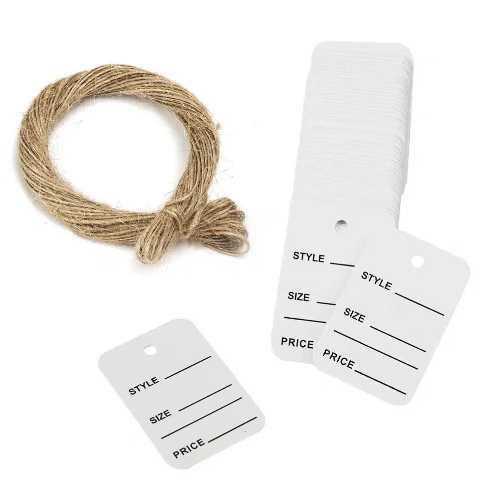 500/1000PCS DIY Garment Supplies Fittings Retail Hang Tag String Price Tags  Clothing Label Hangtags