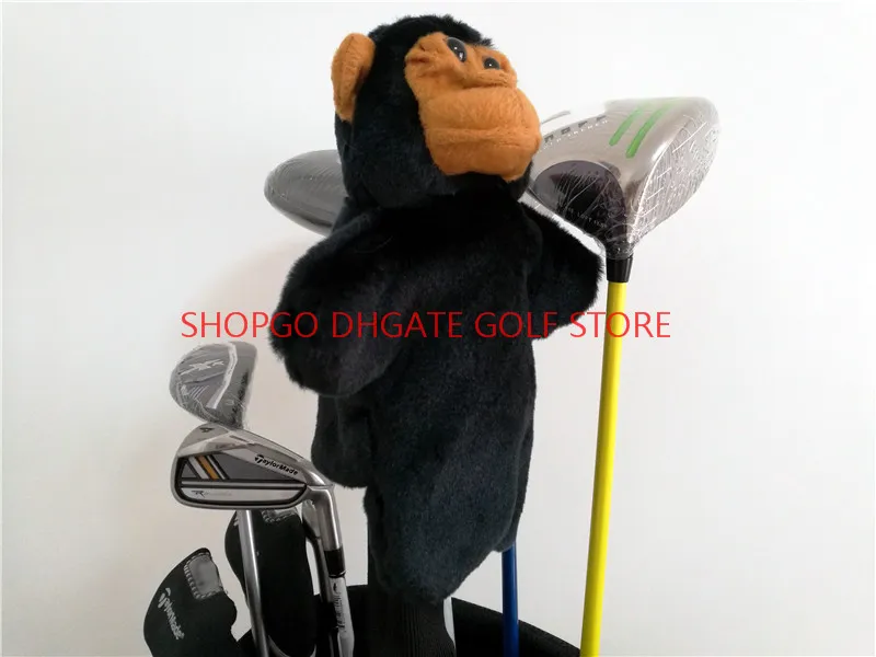 Tier Black Affe Golf Fairway Woods Headcover Cartoon Golf Hybrid
