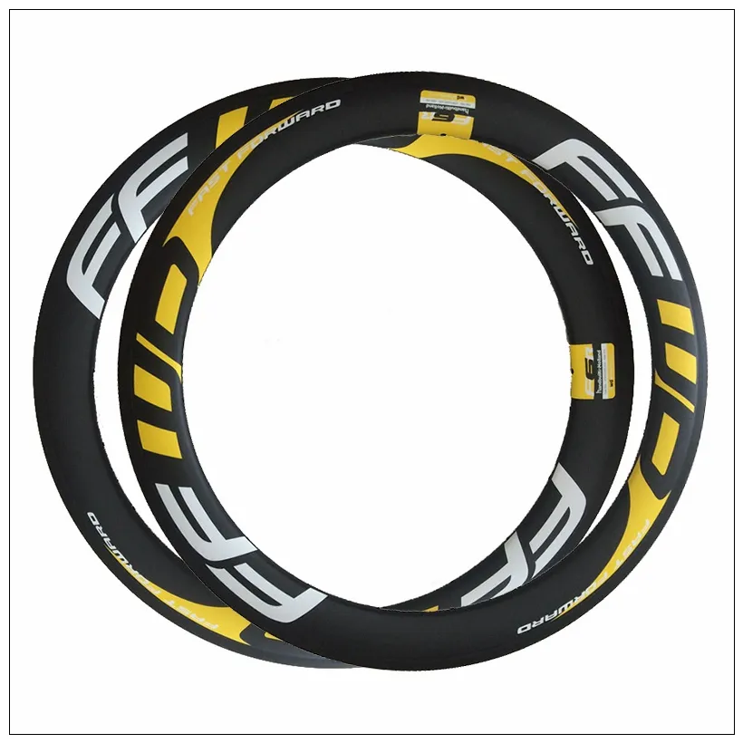 700C 60mm Depth 23mm Width Full Carbon Road Bike Rims Clincher UD Matte Carbon Bicycle Wheels Rim