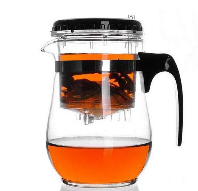 500ml Isıya Dayanıklı Cam Çaydanlık Çiçek Puer Kettle Kahve Çaydanlık Kullanışlı Ofis Gongfu Çay Seti