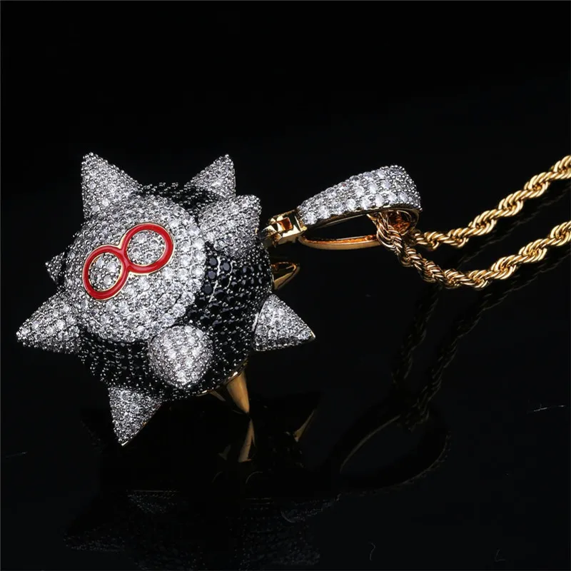 Iced Out Trippieredd вдохновляет Spike 8-Ball Billiard Byliard Collecle с веревочной тренером для подбородка.